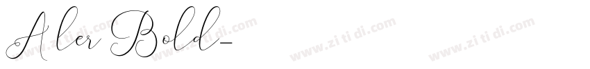 A1ler Bold字体转换